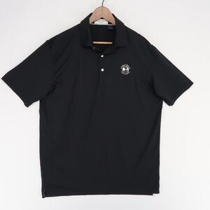 Pebble Beach Golf Links Polo Shirt Mens L Black Short Sleeve Performance